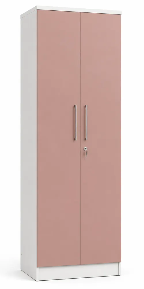 Blush Minimal Two-Door Wardrobe — main view