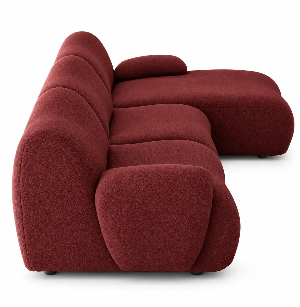 Burgundy Sculptural Sectional — main view