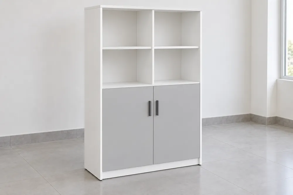 Grey Combination Storage Cabinet — main view