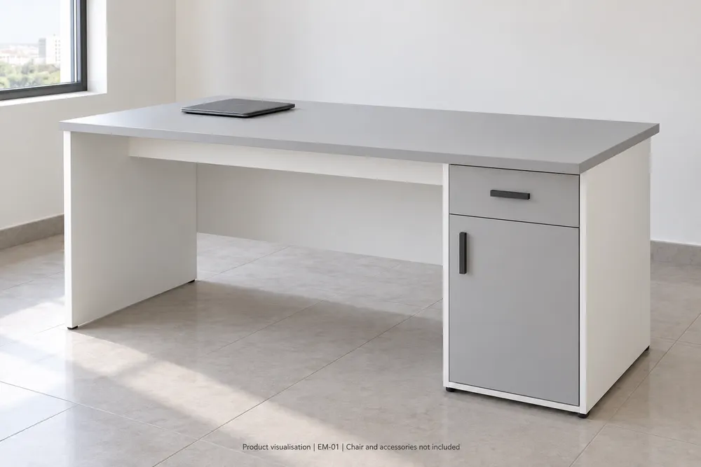 Grey Executive Desk — main view