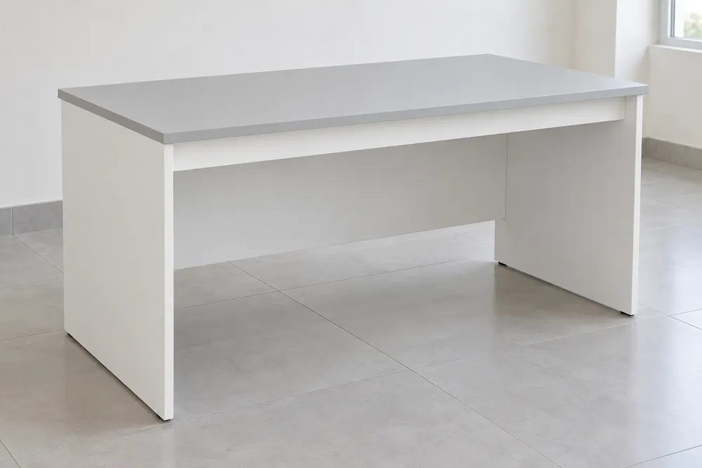 Grey Open-Knee Desk — main view