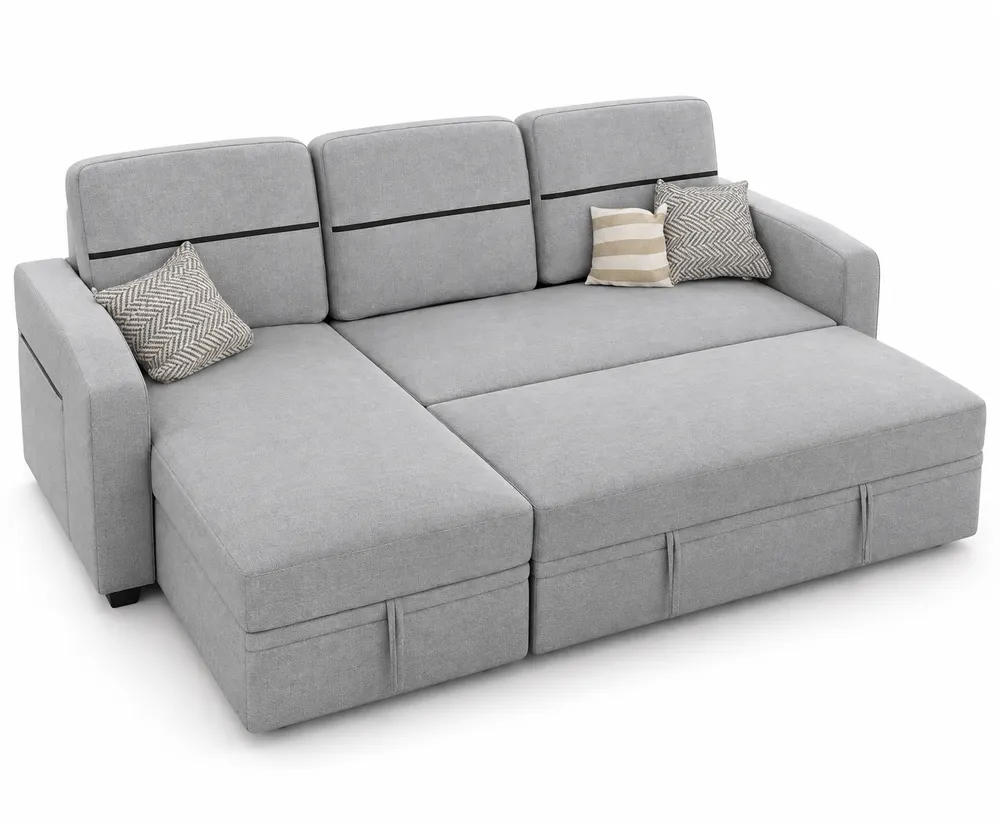 Grey Storage Sofa Bed — main view