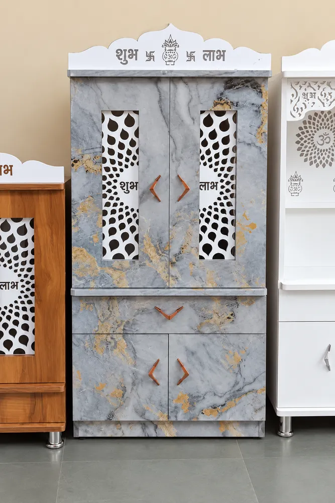 Marble-Look Ornate Mandir — design reference