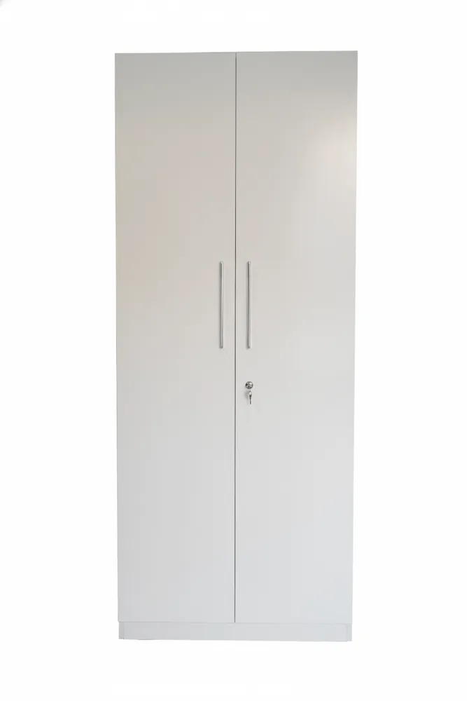 Plain White Two-Door Wardrobe — main view