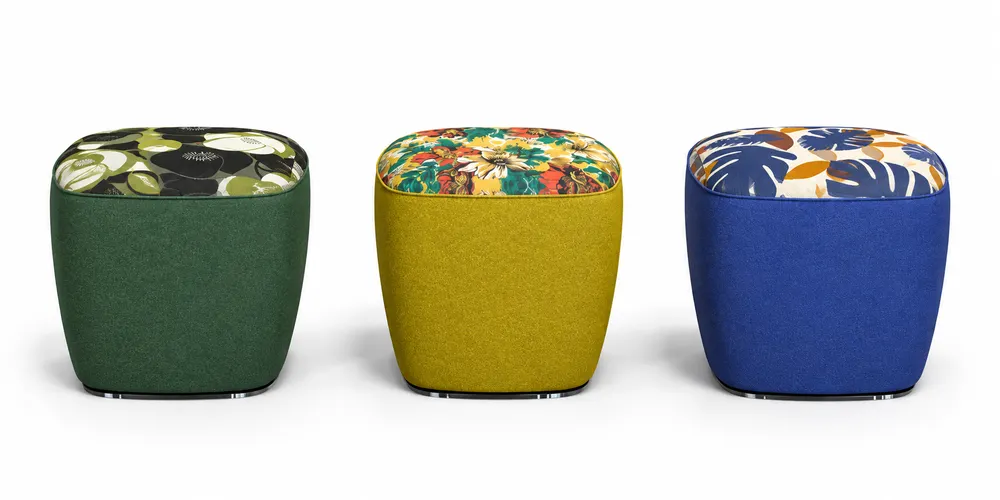 Printed-Top Pouffe Collection — main view