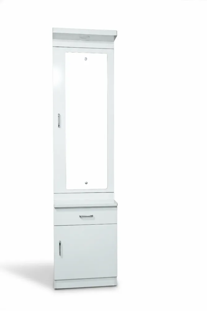 Slim White Mirrored Dressing Cabinet — main view