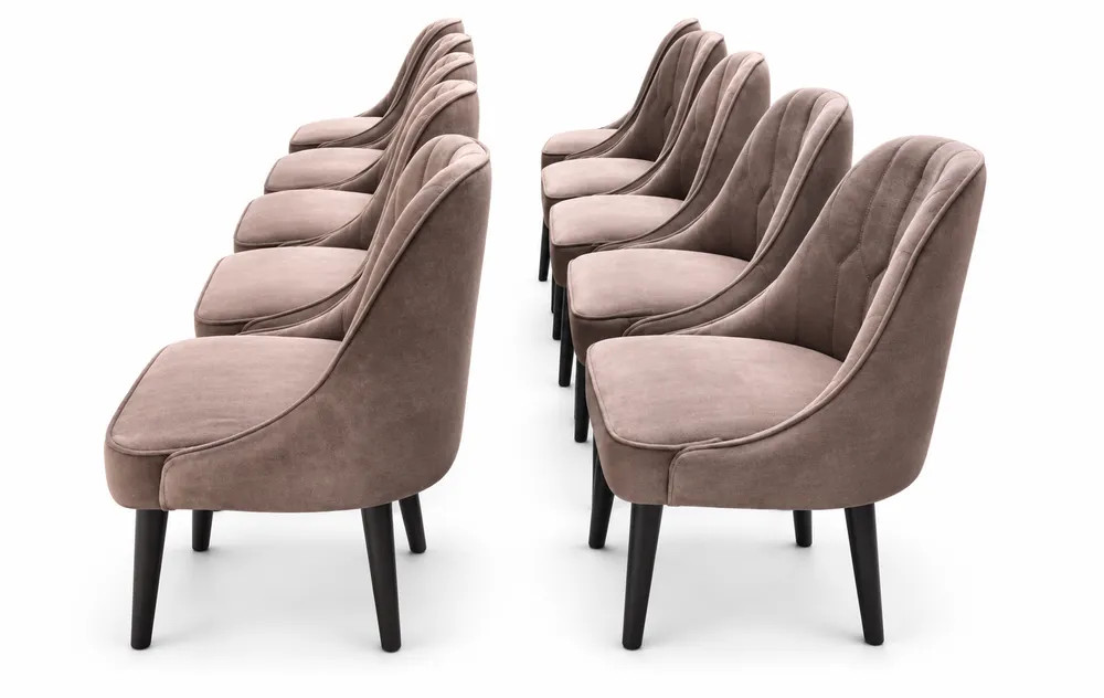 Taupe Upholstered Dining Chair Collection — main view