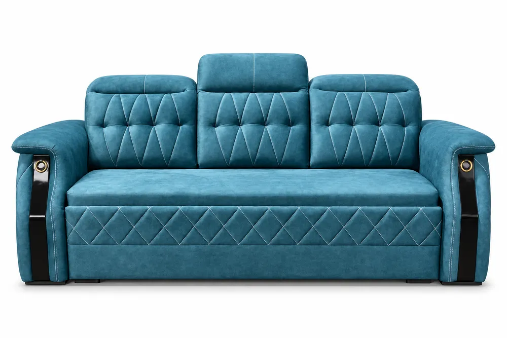 Teal Headrest Sofa — main view