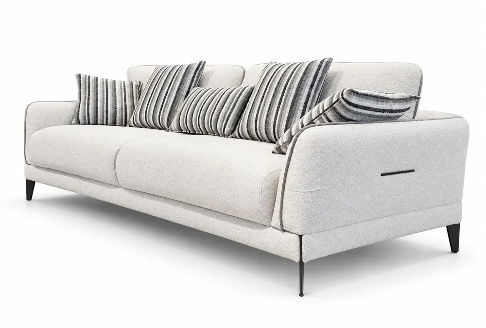 White Sofa with Slender Feet — main view